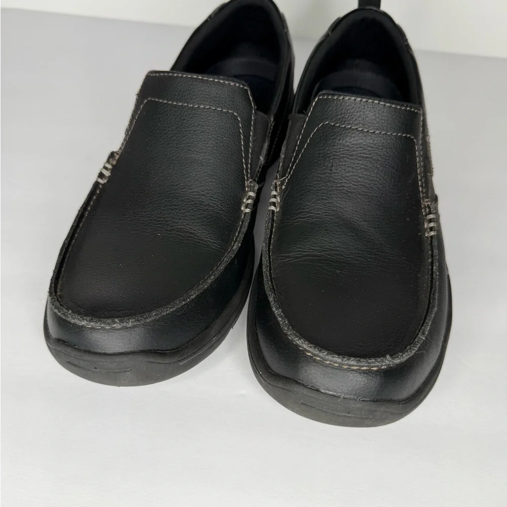 Skechers Shoes Mens 8.5 Black Relaxed Fit Harper Forde Loafer Leather